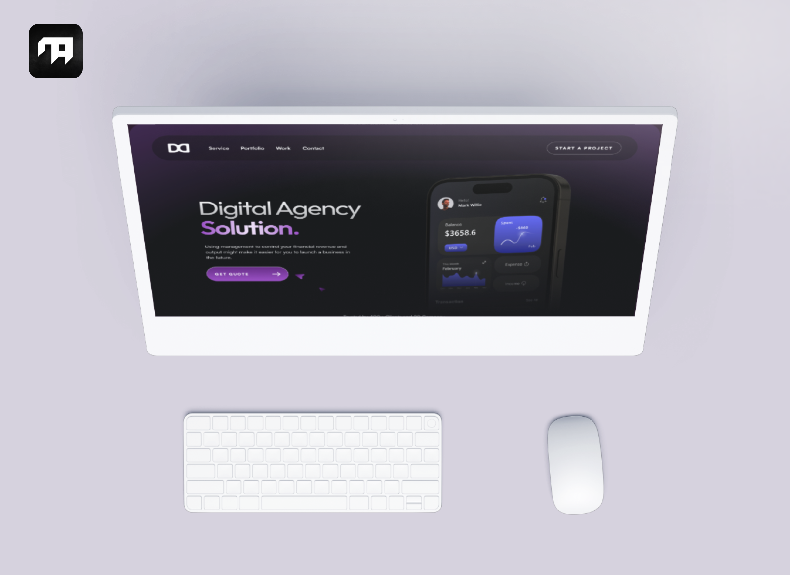 Modern Web Design for Agency Service app design branding design illustration landing page logo mobile ui mobile ui design ui ui design ui website uiux web design web ui website ui