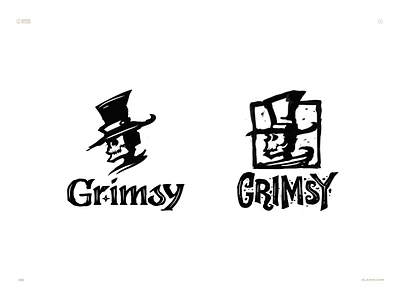 Grimsy sketches. 1 or 2? branding creepy graphic design hat identity illustration logo logotype mascot movie poster scary skull sports