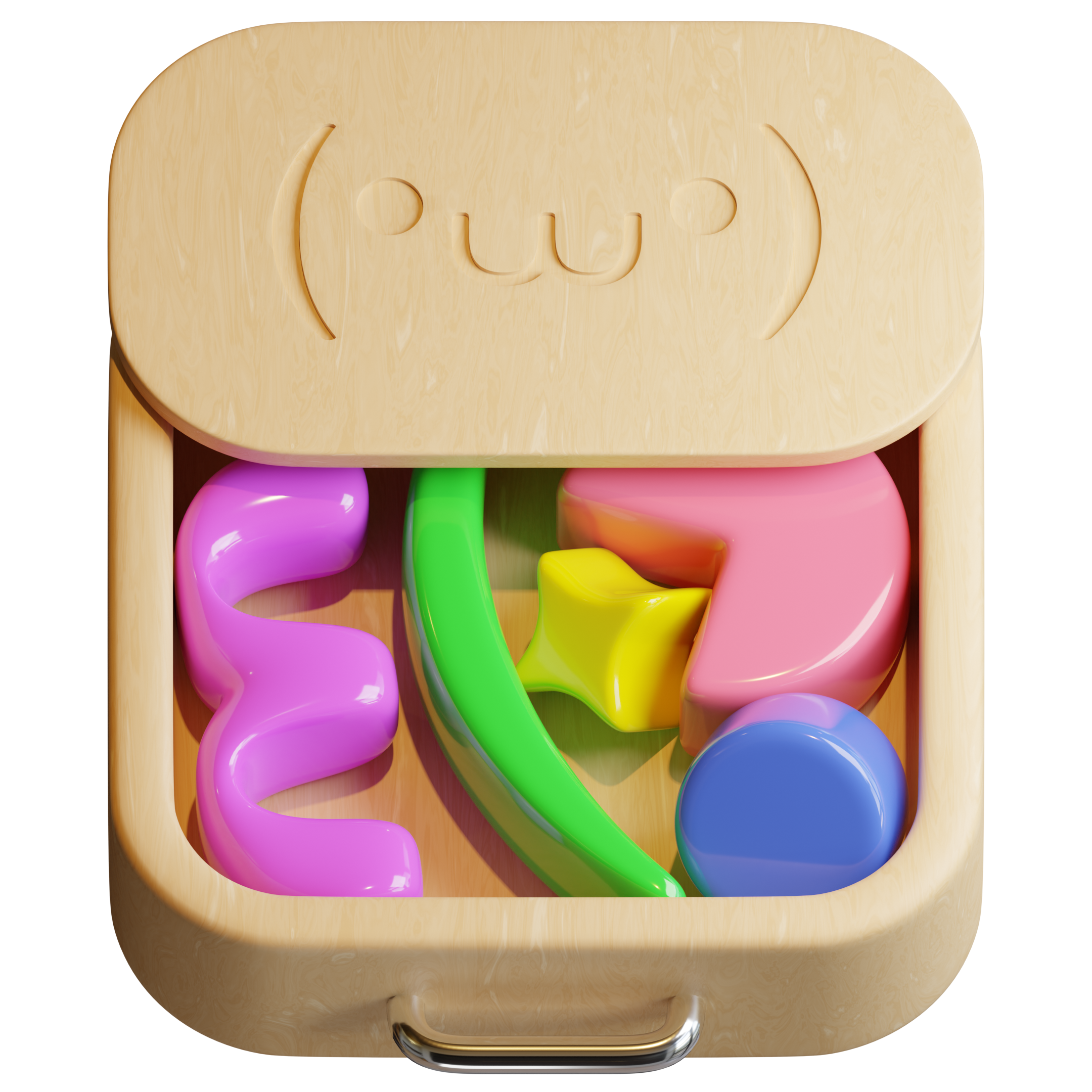 Kaomoji Drawer Mac app icon 3d 3d icon 3d render blender icon mac app mac app icon