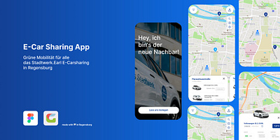 E-Car Sharing App - Regensburg carsharing design usability uxdesign