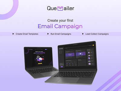 Quemailer - Email Marketing Software 3d animation branding design graphic design illustration logo ui ux vector