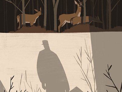 Poacher art design editorial art illustration nature