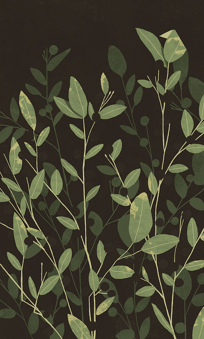 Huckleberry art design editorial art illustration nature plant