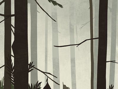 Forest art design editorial art illustration nature