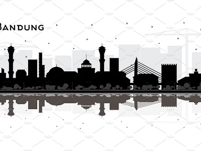 Bandung Indonesia City Skyline by Igor Sorokin on Dribbble