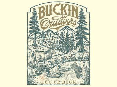 Buckin Outdoors (Approved Design) branding company brand logo company branding company logo graphic design illustration logo typeface vh