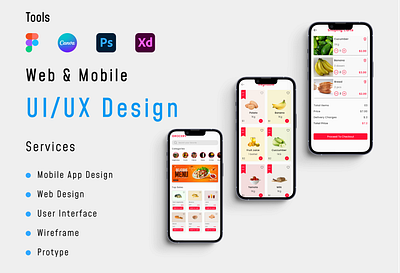 Grocery App figma food app grocery app landing page design mobile app uiux web app website design