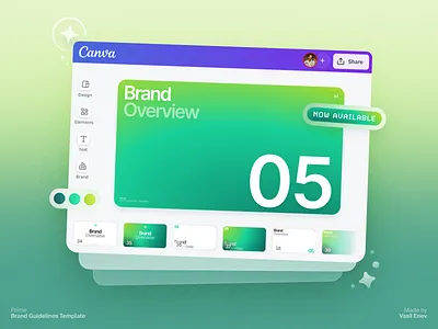 💌 Prime Brand Guidelines • Canva Template brand branding canva colorful deck document figma gradient green guidelines identity indesign interface lime pitch presentation prime slides template ui