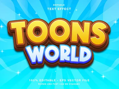 Game Logo Title Text Effect 3d branding cartoon editable text esport font game game logo game title gaming graphic design illustration kids logo text effect vector