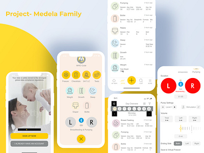 Medela Mobile App branding logo ui