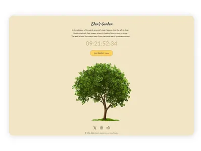 Eden’s Garden Waiting Page app branding design graphic design illustration landing page logo typography ui ux vector wait list