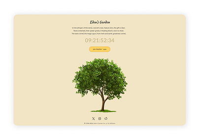 Eden’s Garden Waiting Page app branding design graphic design illustration landing page logo typography ui ux vector wait list