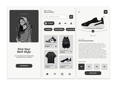 Fashion Store Mobile Application UI accessibility adaptive design affordance fashion brand information architecture interaction design microinteractions personas prototyping responsive design ui usability testing user centered design user experience user flow user interface user journey ux visual hierarchy wireframes