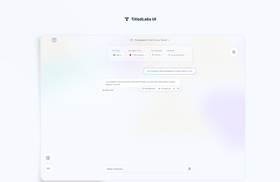 An AI tool for travelers - Titledlabs UI animation branding design graphic design illustration logo product product design typography ui uidesign