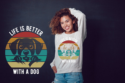 Life is better with a dog animation branding graphic design logo motion graphics ui