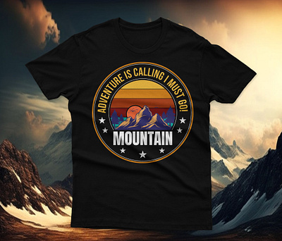 Mountain T shirt design 3d animation branding graphic design logo motion graphics mountain ui