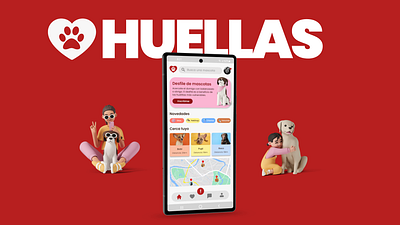 HUELLAS: Pet Adoption App app design figma mobile petadoption ui