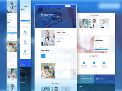 Medi - Healthcare & Doctor Appointment Booking Platform doctor frontend health hospital html css html template ui web design website