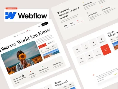Travel agency website design design landing page tour travel agency travel page travel tour ui design web desing webflow website website design