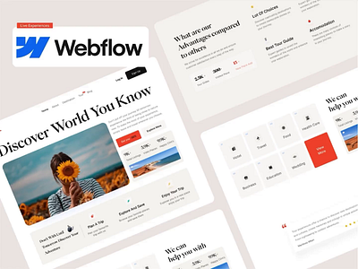 Travel agency website design design landing page tour travel agency travel page travel tour ui design web desing webflow website website design