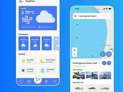 Fisherman App UI Exploration ui