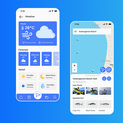 Fisherman App UI Exploration ui