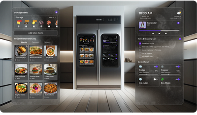 SmartChill: Your Kitchen's Digital Assistant 100 day ui challenge smart fridge smart home smart kitchen ux