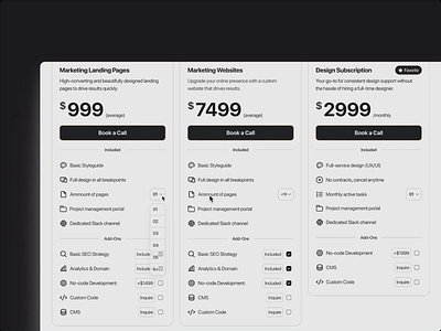 Agency Pricing Section Concept agency figma framer pricing pricing section redesign ui ux website design