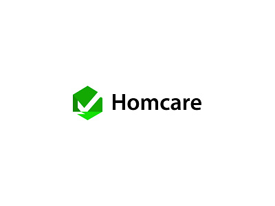 Homcare logo design branding care check clinic design doctor health home hospital house logo mark medical print