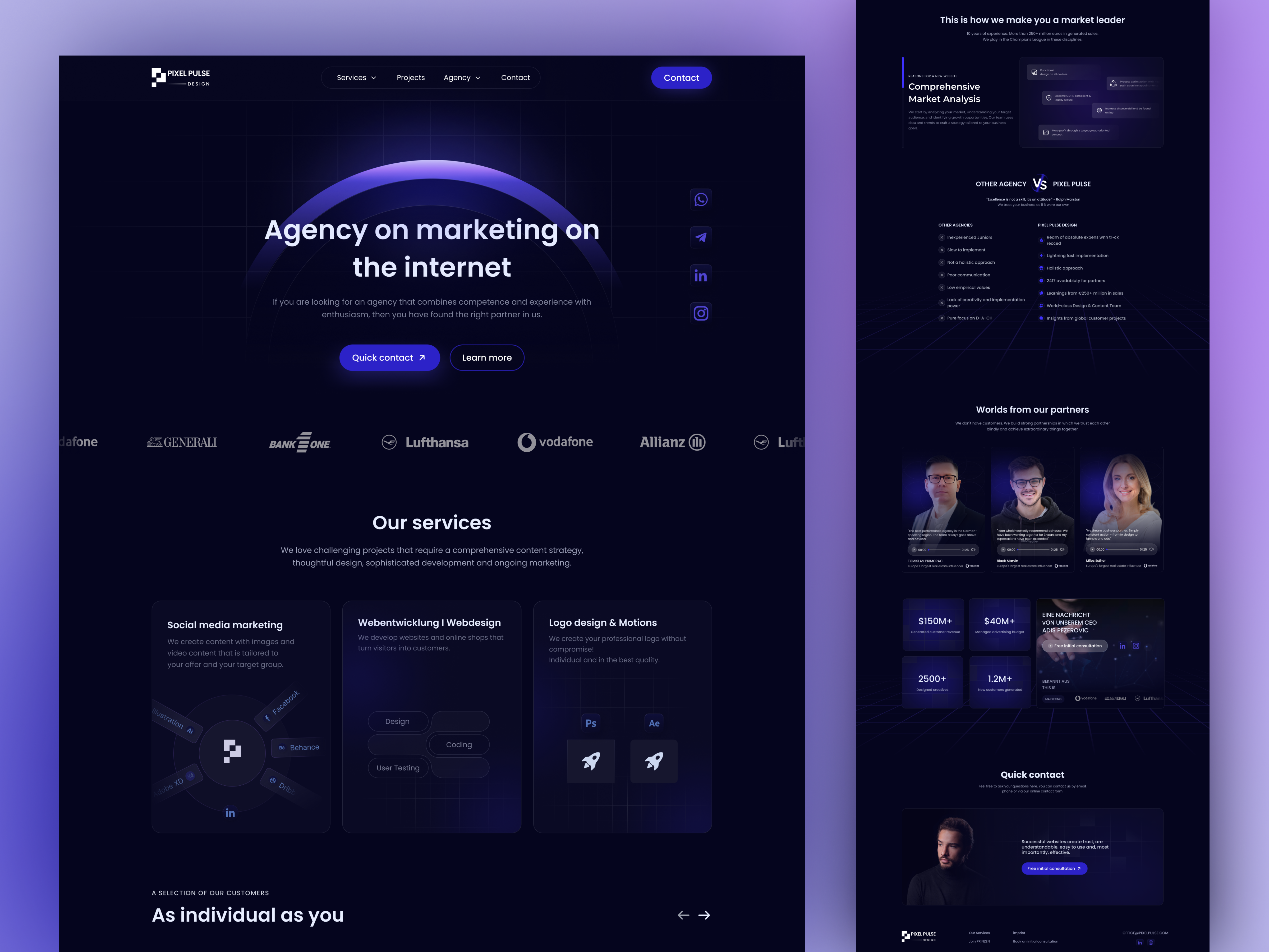 Example of Agency Website Design