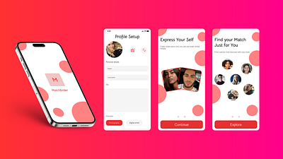 Matchfinder app design app and mobile design app design branding dating app design graphic design love match mobile app design product design social media design ui ui designer uiux ux ux designer