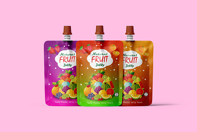 Design Concepts For Fruit Jelly Packaging branding graphic design jelly logo motion graphics pack packaging