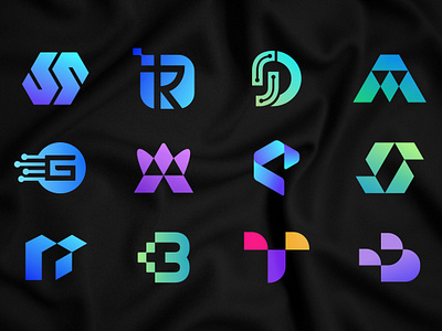 Tech technology logo collection abstract branding business logo crypto fintech gradient identity lettering logo logo collection logo folio monogram saas startup logo tech logo tech logo collection visual identity web3