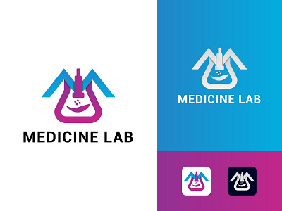 Medicine Lab Modern logo design 3d branding creative logo design graphic design icon illustration lab logo logo logo design logo mark logo type logos medical logo medicine logo modern logo tech logo tecnology logo vector