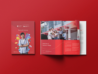 College Brochure / Prospectus Sunway branding brochure college graphic design logo prospective university