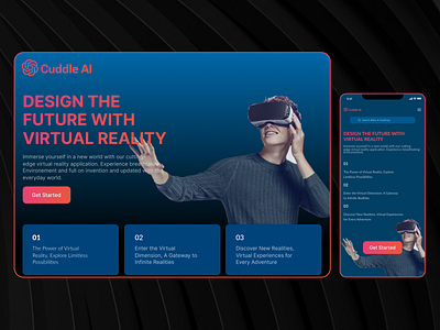 Virtual Reality Mobile App & Website ai log design product design ui ux virtual realtity