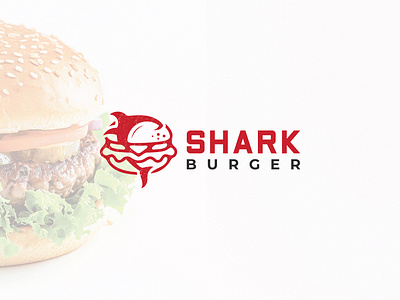 Shark Burger Logo Design - restaurant logo branding burger logo daily logo design food logo identity letters logo logo design logo maker logo mark logotype restaurant logo shark logo simple