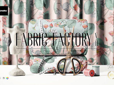 Fabric Factory v.11 Mockup Bundle creator creatsy custom customizable design designed fabric generator mock up mock ups mockup mockups pattern patterns personalized printed smart object surface template templates