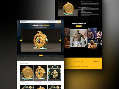 MMA Fighter Legends Website with Powerful Minimalist Design black and yellow theme bold web design clean layout fighter legends framer interactive design minimalist design mma fighter ui mma website modern web design responsive design sleek website sports website design ux design web design inspiration webflow webflow developement website ui