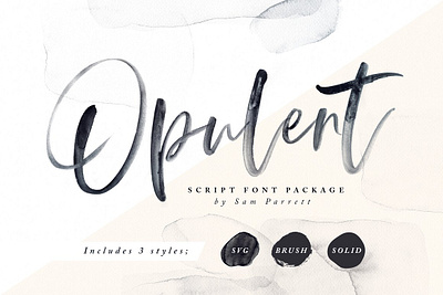 Opulent Font + SVG beautiful font brush font calligraphy font classy font cursive font elegant font feminine font handmade font lettering font modern font paintbrush font painted font pretty font rustic font script font stylish font svg font textured font watercolour font wedding font