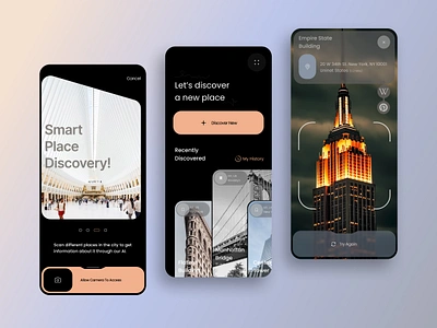 Destination Discovery App Redesign UI app design design figma figma design ui ux website design