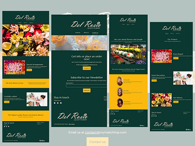 Florist Website by Mailchimp fully responsive mailchimp website speed optimization website development