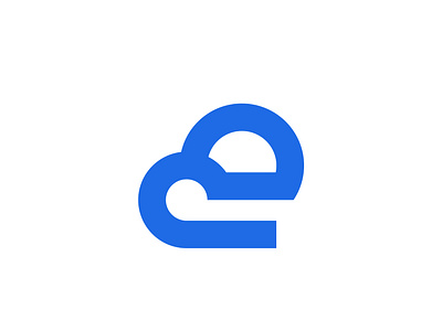 Letter e Cloud Logo cloud e hosting lettere server storage website