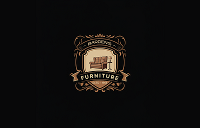 Barden's-Furniture-Badge app branding design graphic design illustration logo logos typography ui vector