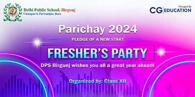 Fresher's Party Banner Design graphic design