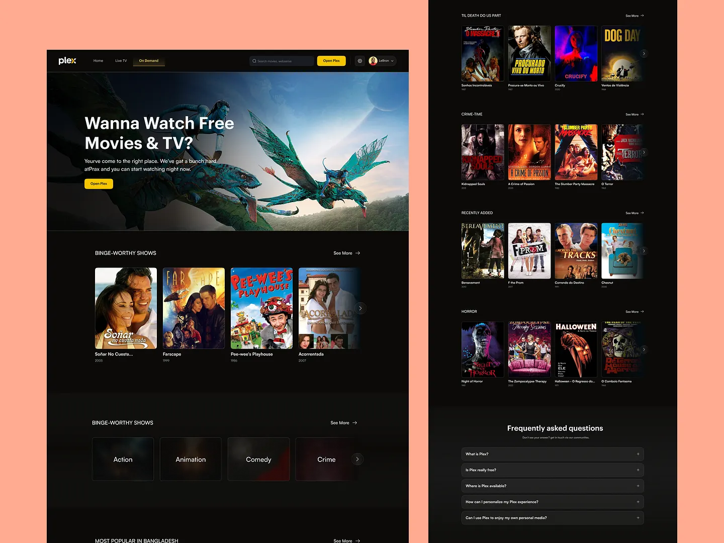 Innovative TV Website Design for Streaming Services