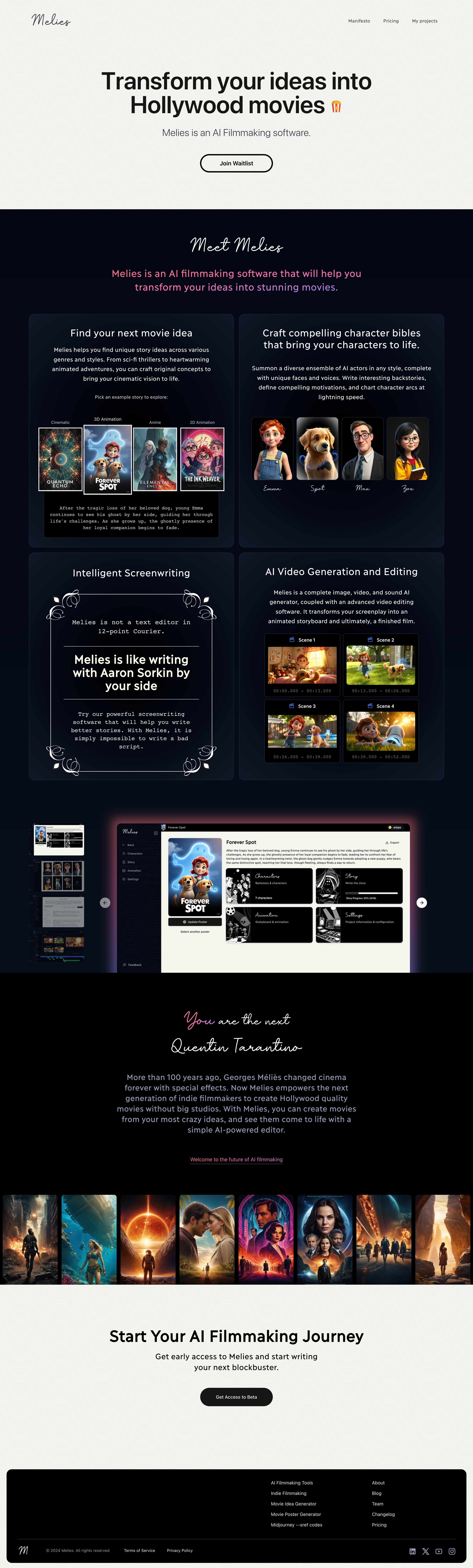 Homepage - Melies graphic design