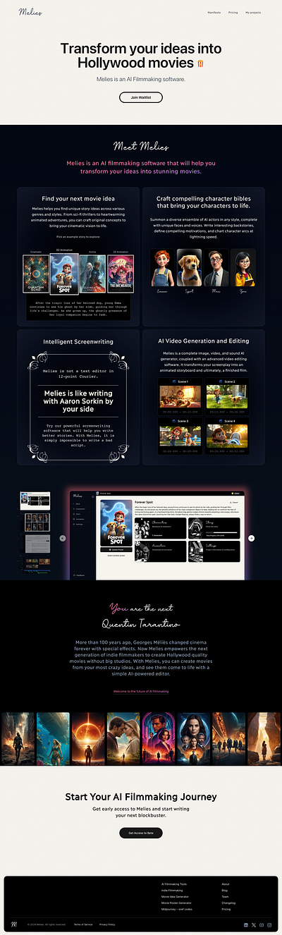 Homepage - Melies graphic design