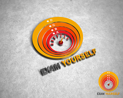 Exam Yourself black clock design frame graphic graphic design gray green laptop logo logo design mobile mug notebook orange red web web design website white