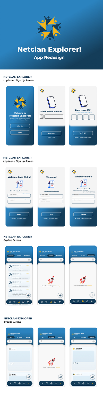 Netclan Explorer Re-design design mobileapp redesign spp ui uiux ux